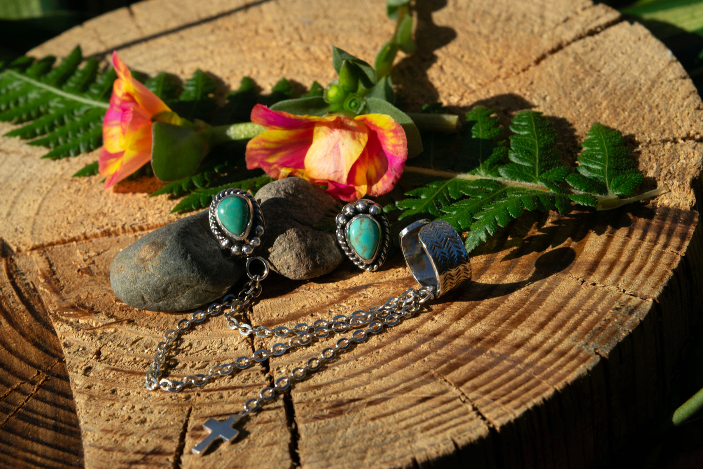 Turquoise ear cuff set