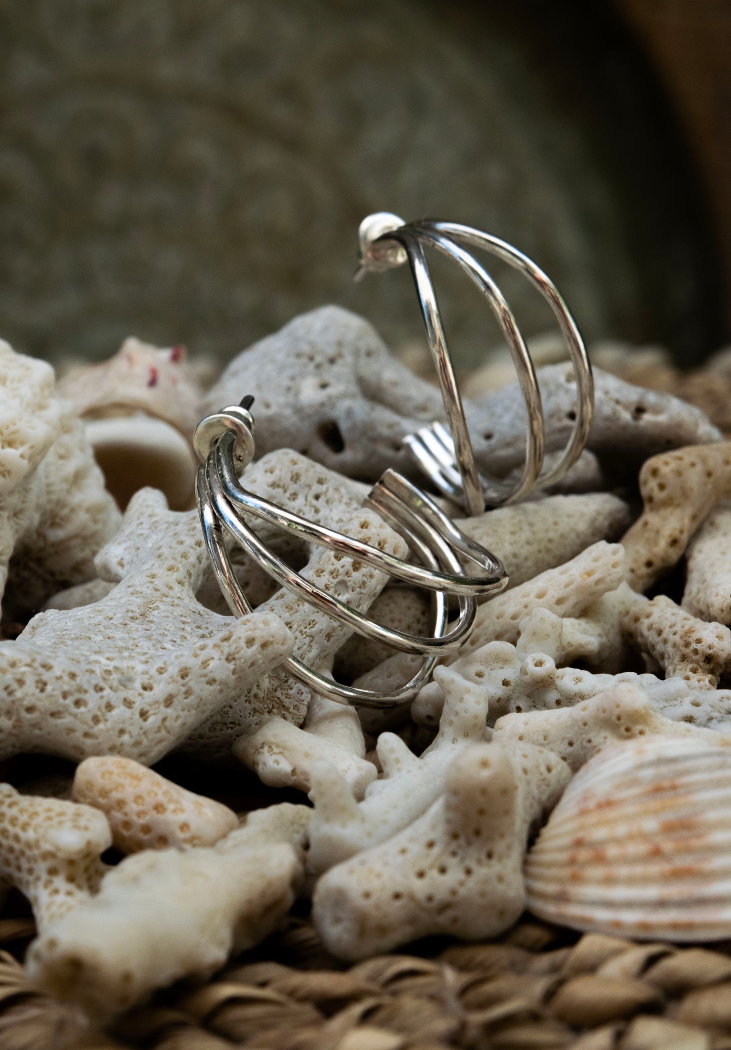 Sterling silver hoops