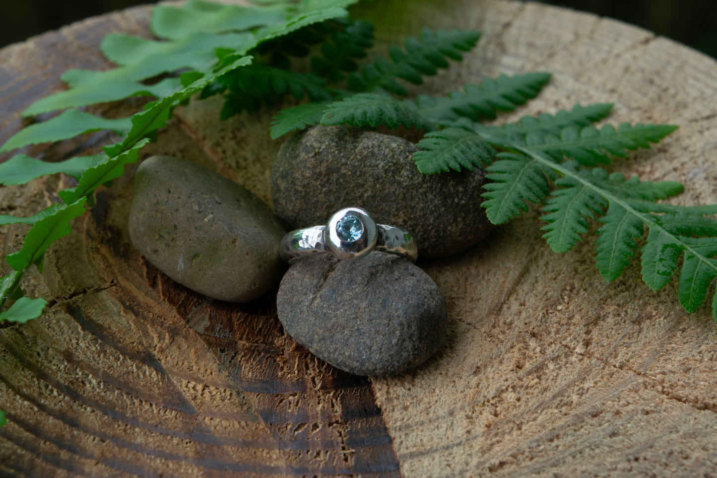 Blue topaz Gypsy Ring I