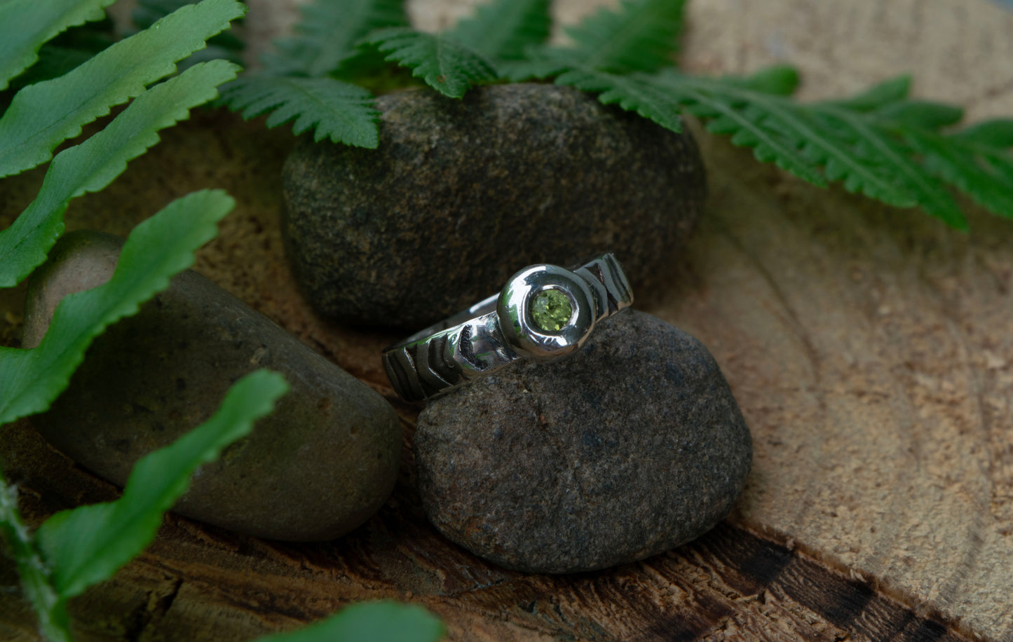 Peridot Gypsy Ring size H